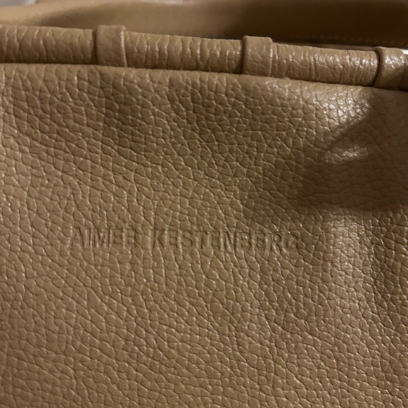 Aimee kestenberg leather medium satchel camel/mustard, yellow gold hardware. - Picture 4 of 13